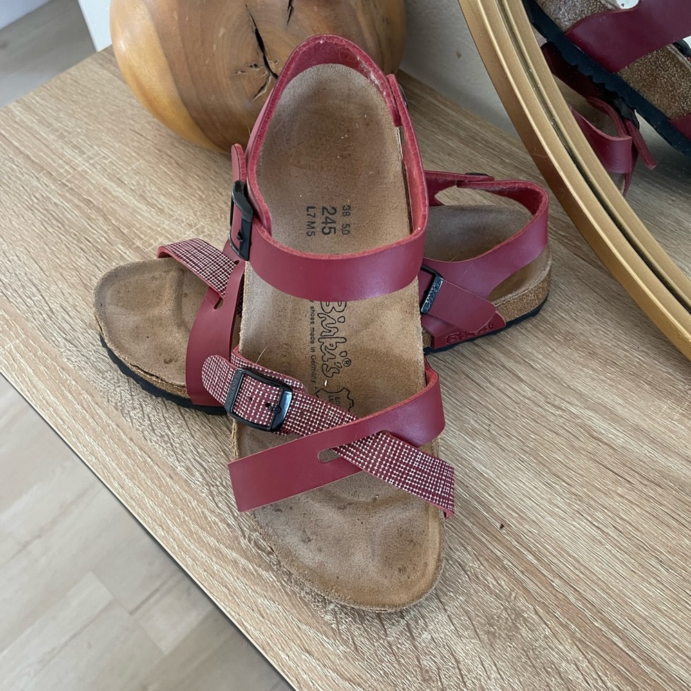 Birkenstock Lillie Ankle Strap Red Sandals